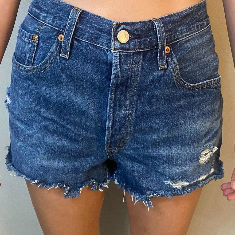 Levi's High Waisted Jean Shorts